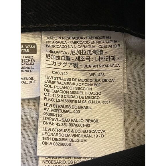 NWT Levi's 550 Men's Straight Jeans 34x31 Black Denim Cotton Relaxed Fit Stretch - Picture 10 of 13